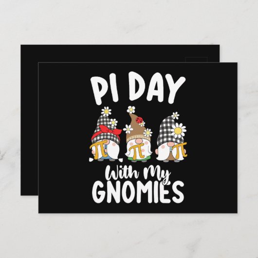 Pi Day mit meinen Gnomies Funny Mathematik Postkarte (Vorne/Hinten)