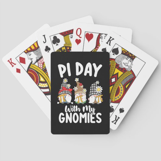 Pi Day mit meinen Gnomies Funny Mathematik Spielkarten (Rückseite)