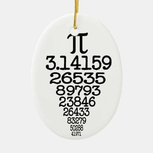 Pi Day Nerd Keramik Ornament (Vorne)