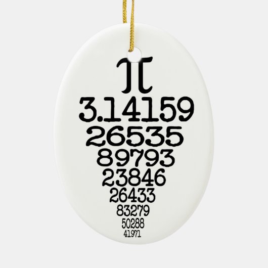 Pi Day Nerd Keramik Ornament (Hinten)