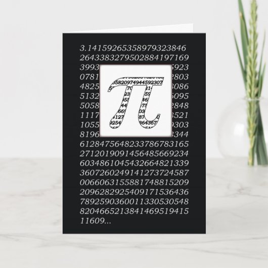 Pi Day Numbers Karte (Vorderseite)