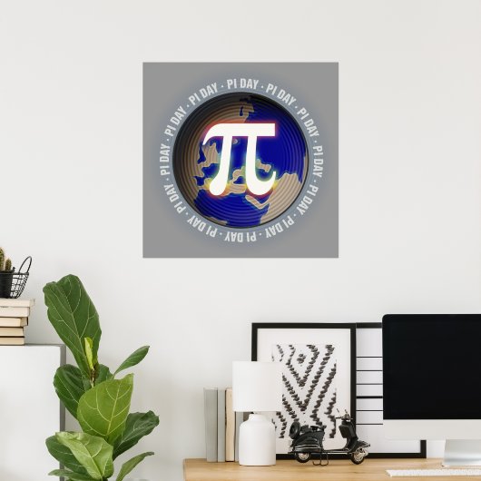 Pi Day on Earth - Mathematik-Poster Poster (Heimbüro)