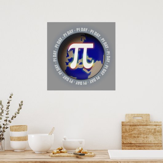 Pi Day on Earth - Mathematik-Poster Poster (Küche)