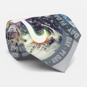 Pi Day on Earth pattern - Krawatte (Gerollt)