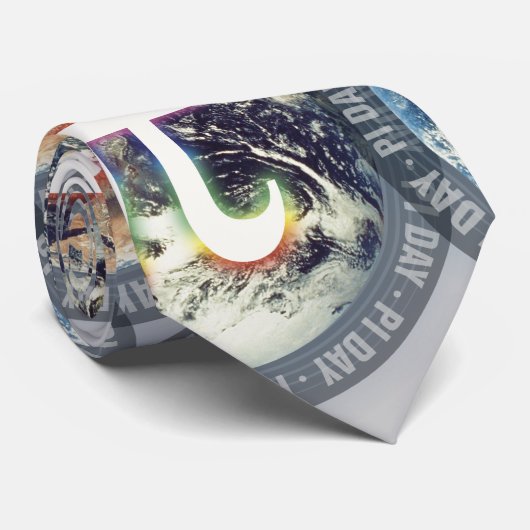 Pi Day on Earth pattern - Krawatte (Gerollt)