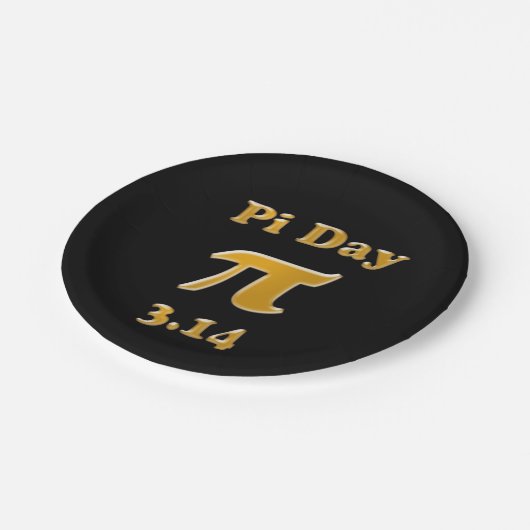 Pi Day Pappteller (Schrägansicht)