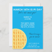 Pi Day Party Einladung mit Pi-Ziffern auf der Rück (Vorderseite)