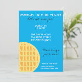 Pi Day Party Einladung mit Pi-Ziffern auf der Rück (Stehend Vorderseite)