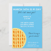 Pi Day Party Einladung mit Pi-Ziffern auf der Rück (Vorderseite)