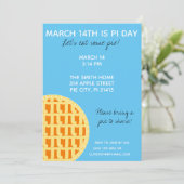 Pi Day Party Einladung mit Pi-Ziffern auf der Rück (Stehend Vorderseite)