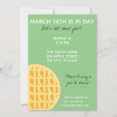 Pi Day Party Einladung mit Pi-Ziffern auf der Rück (Vorderseite)
