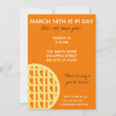 Pi Day Party Einladung mit Pi-Ziffern auf der Rück (Vorderseite)