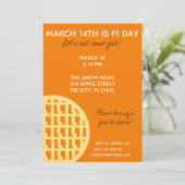 Pi Day Party Einladung mit Pi-Ziffern auf der Rück (Stehend Vorderseite)