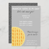 Pi Day Party Einladung mit Pi-Ziffern auf der Rück (Vorne/Hinten)