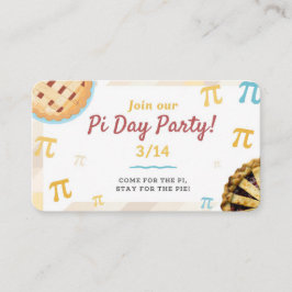 Pi-Day-Party  – Kommen Sie wegen Pi, bleiben Sie w Begleitkarte