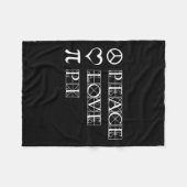 Pi Day Peace Liebe Math Geometry Trigonometrie Fleecedecke (Vorderseite (Horizontal))