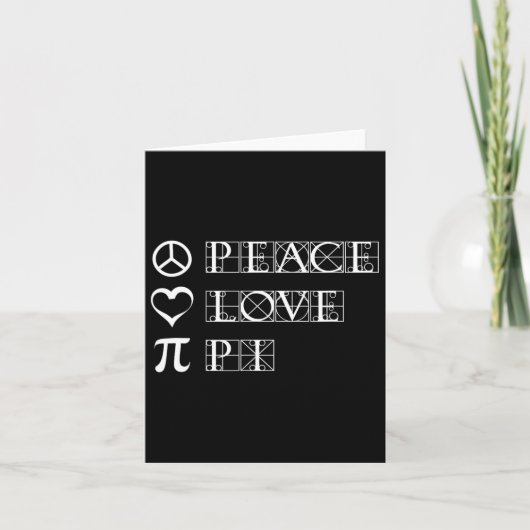 Pi Day Peace Liebe Math Geometry Trigonometrie Karte (Vorderseite)