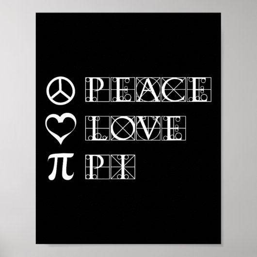 Pi Day Peace Liebe Math Geometry Trigonometrie Poster (Vorne)