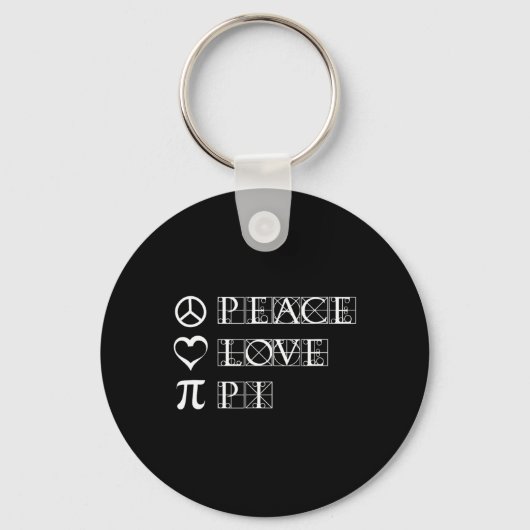 Pi Day Peace Liebe Math Geometry Trigonometrie Schlüsselanhänger (Vorderseite)