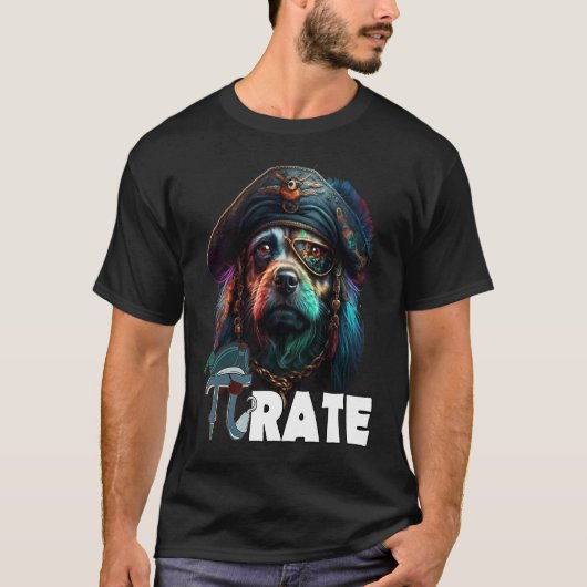 Pi Day Pi rate Dog 314 Funny Math Science Teacher T-Shirt (Vorderseite)