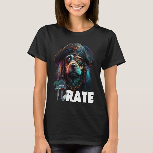 Pi Day Pi Rate Dog 314 Funny Mathe Science Lehrer T-Shirt (Vorderseite)