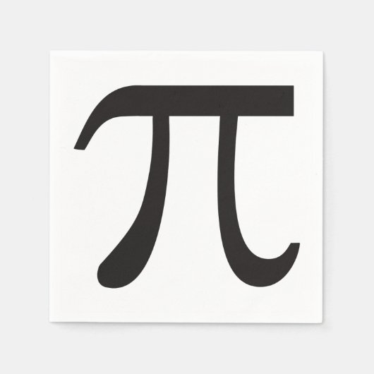 Pi Day Pi Symbol Paper Napkins Serviette (Vorderseite)