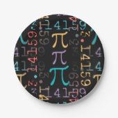 Pi Day Pi Symbole 3.14... Pappteller (Vorderseite)