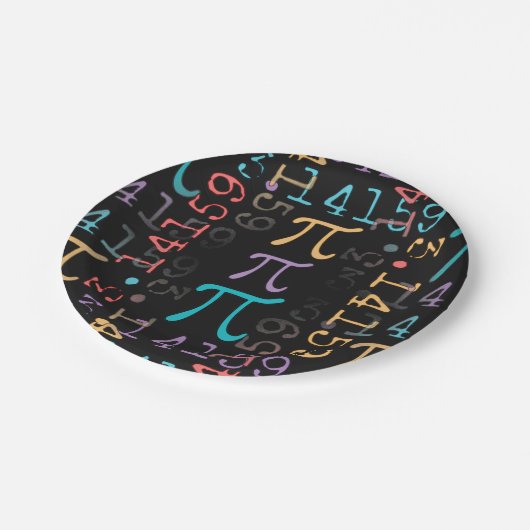 Pi Day Pi Symbole 3.14... Pappteller (Schrägansicht)