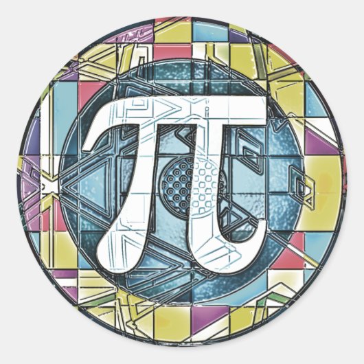 Pi Day Pi Symbole Runder Aufkleber (Vorderseite)