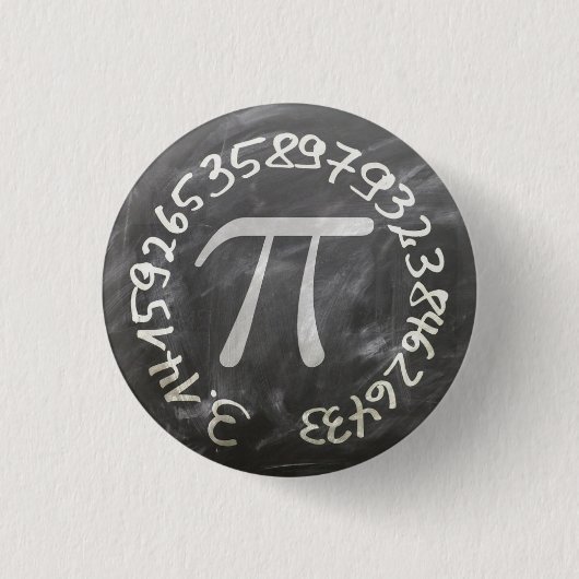 Pi Day PiDay Chalkboard-Bildung Button (Vorderseite)