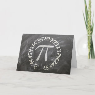 Pi Day PiDay Chalkboard-Bildung Karte