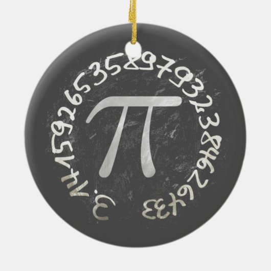 Pi Day PiDay Chalkboard-Bildung Keramik Ornament (Hinten)
