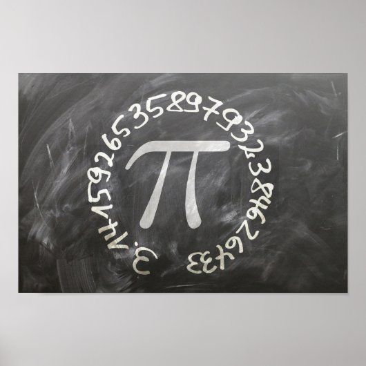 Pi Day PiDay Chalkboard-Bildung Poster (Vorne)