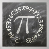 Pi Day PiDay Chalkboard-Bildung Poster (Vorne)