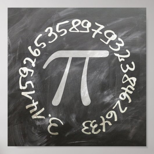 Pi Day PiDay Chalkboard-Bildung Poster (Vorne)
