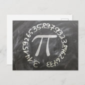 Pi Day PiDay Chalkboard-Bildung Postkarte (Vorne/Hinten)