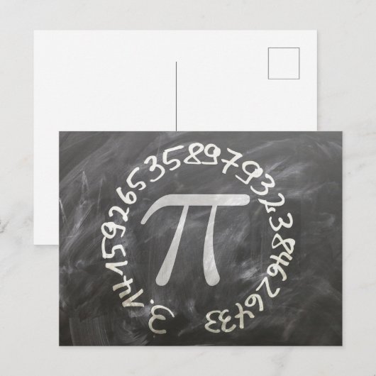 Pi Day PiDay Chalkboard-Bildung Postkarte (Vorne/Hinten)
