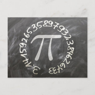Pi Day PiDay Chalkboard-Bildung Postkarte