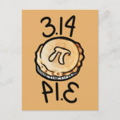Pi day Pie 3,14 Postkarte (Vorderseite)