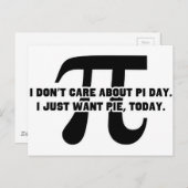 Pi Day Pie Day Day Postkarte (Vorne/Hinten)