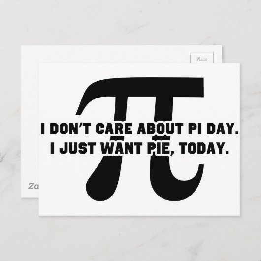 Pi Day Pie Day Day Postkarte (Vorne/Hinten)