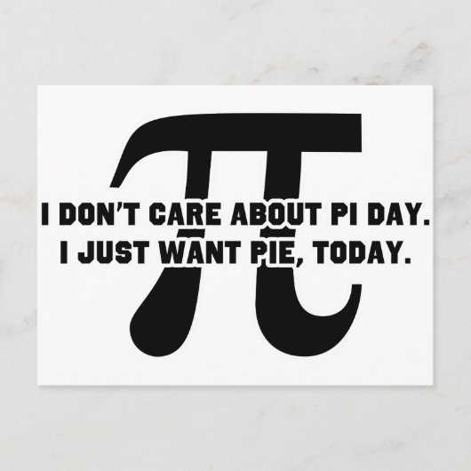 Pi Day Pie Day Day Postkarte (Vorderseite)