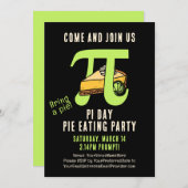 PI DAY Pie Eating Party Einladung (Vorne/Hinten)