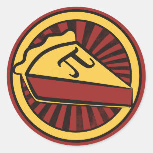 Pi Day Pie Runder Aufkleber