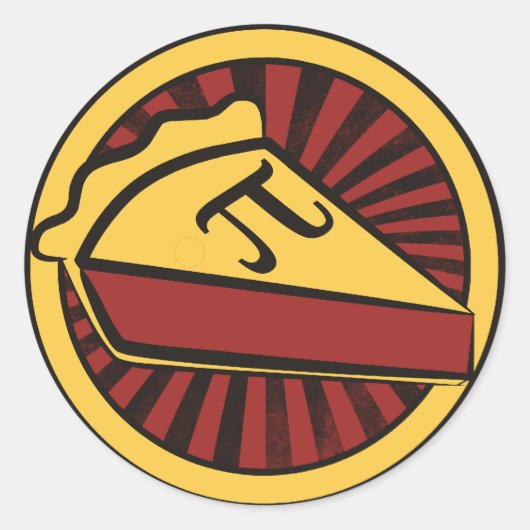 Pi Day Pie Runder Aufkleber (Vorderseite)