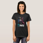 Pi Day Pirate Cat Math Science Teacher Pi Rate 3 1 T-Shirt (Vorne ganz)