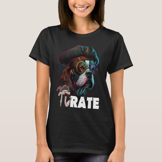 Pi Day Pirate Dog 3 14 Funny Math Science Teacher T-Shirt (Vorderseite)