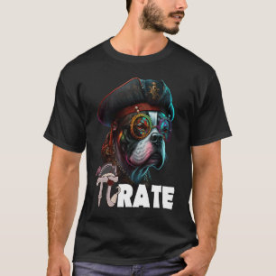 Pi Day Pirate Dog 3 14 Funny Mathematik Lehrer T-Shirt
