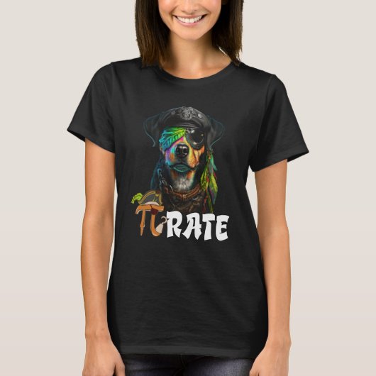 Pi Day Pirate Dog 3 14 Math Science Teacher Pi Rat T-Shirt (Vorderseite)