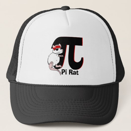 Pi Day Pirate Rat Truckerkappe (Vorderseite)